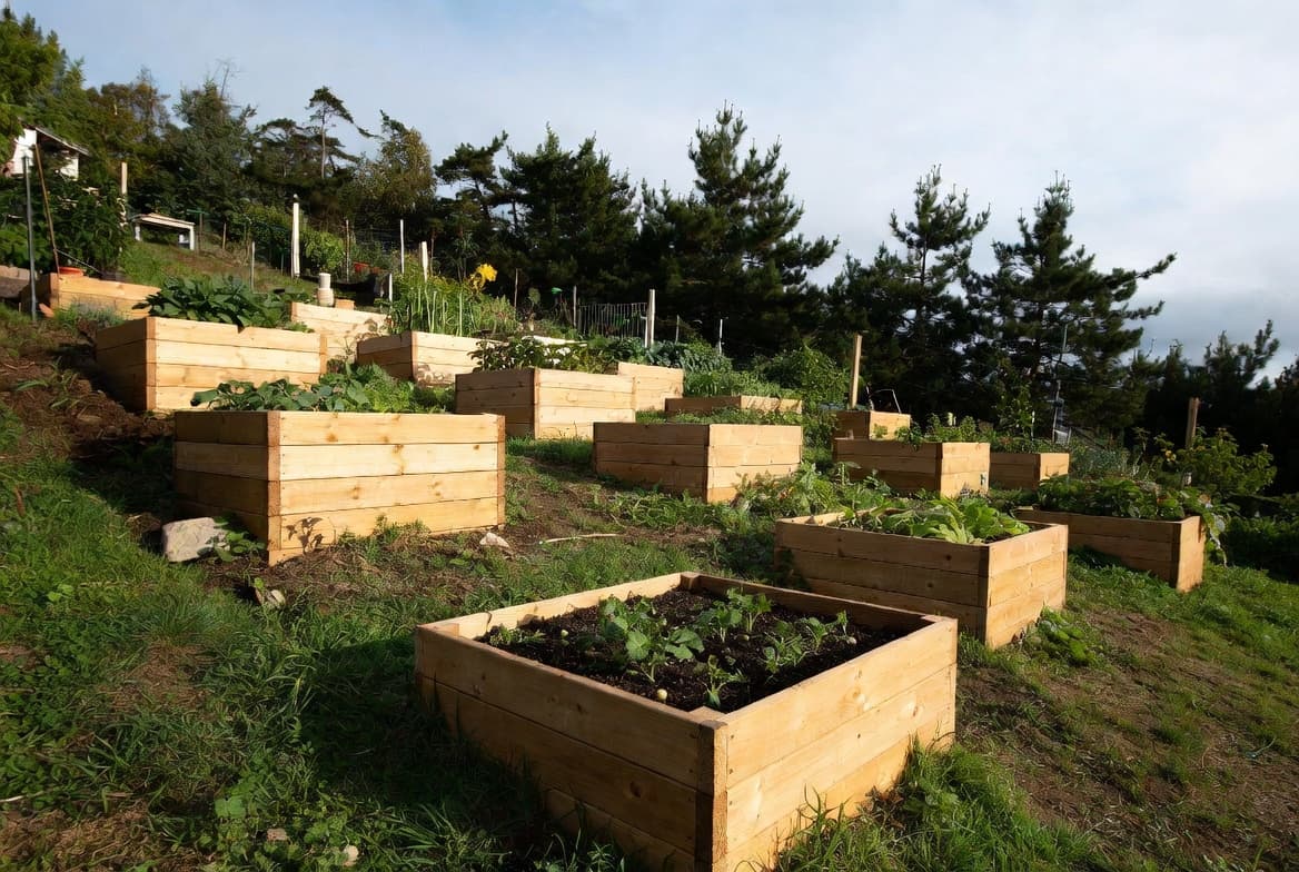 Raised garden bed installation in Colorado Springs